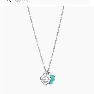 Tiffany & Co. Tiffany Blue Double Heart Tag Pendant Necklace in Silver, Mini